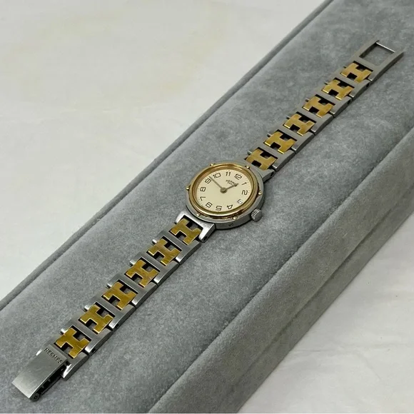 Hermès Clipper Gold & Steel H Band Watch